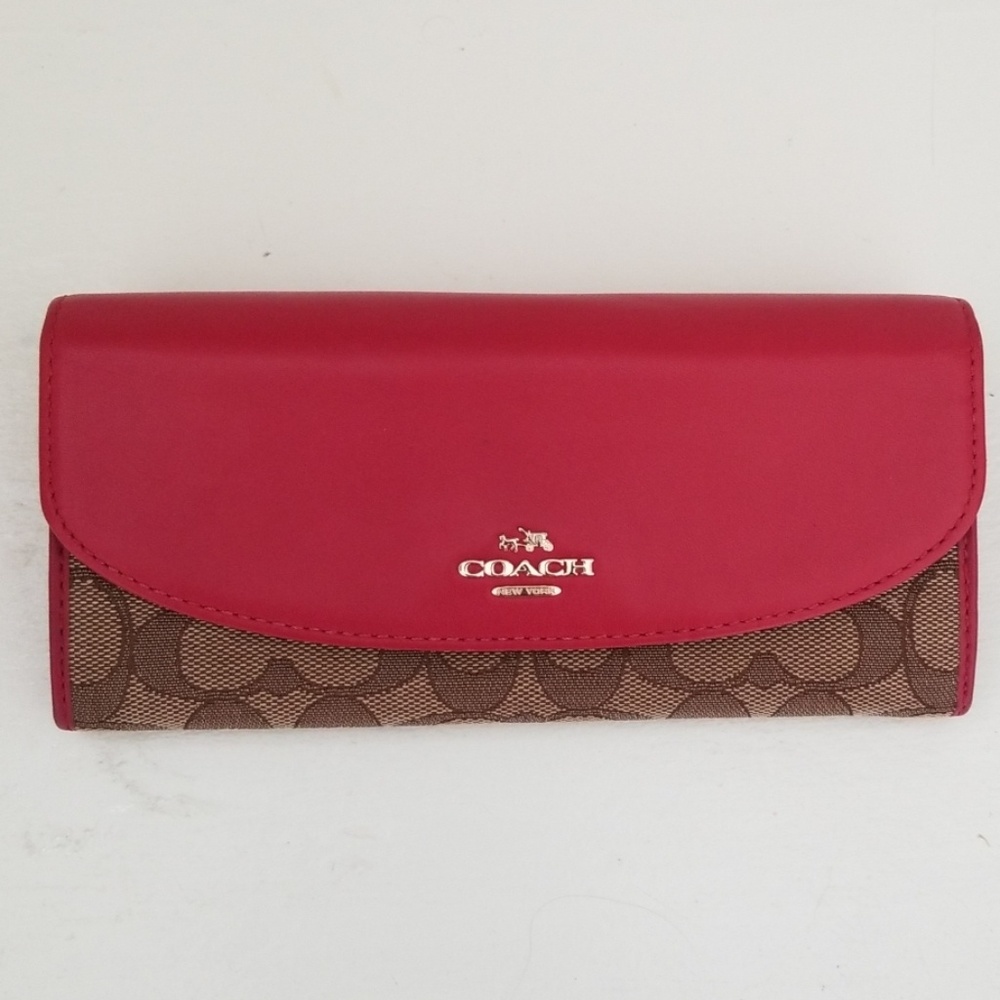 COACH Signature PVC Slim Envelope Wallet